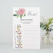 Papier Rose - nuptiale douche émoticônes jeu (Debout devant)