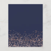 Papier Rose or confetti marine bleu budget mariage (Dos)
