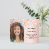 Papier Rose or photo arch confetti anniversaire invitatio (Debout devant)