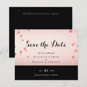 Papier Rose or rose Parties scintillant noire Foil Look M