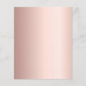 Papier Rose or script budget 50e anniversaire invitation (Dos)