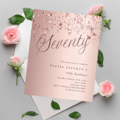 Papier Rose or stars budget 70e anniversaire invitation