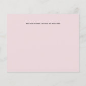 Papier Rose pâle avec Sunflowers Budget Mariage (Dos)