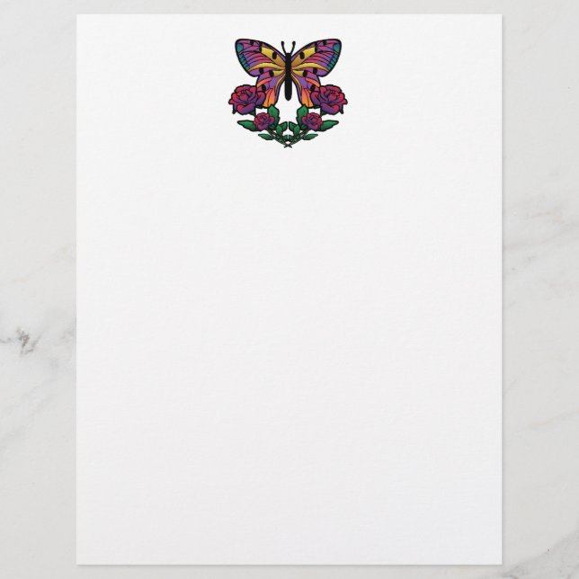 Papier Rose papillon (Devant)