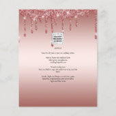 Papier Rose Parties scintillant de goutte d'or Mariage mo (Dos)