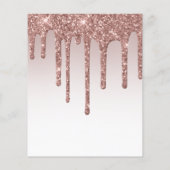 Papier Rose Parties scintillant or Drips Script Sweet 16  (Dos)