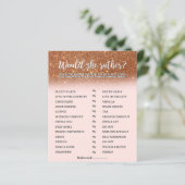 Papier Rose Parties scintillant Or nuptiale préférerait-e (Debout devant)