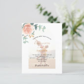 Papier Rose photo arc QR RSVP mariage budget (Debout devant)