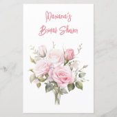 Papier Rose Pink Bridal Shower Game He Said She Said (Dos)