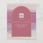 Papier Rose Pink Gold Arch Marbre Mariage SAVE DATES (Dos)