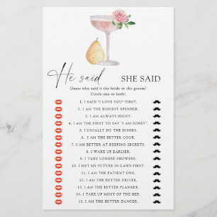 Papier Rose Prosecco - Il a dit qu'elle a dit douches nup