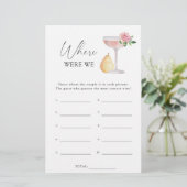 Papier Rose Prosecco - Où étions-nous le jeu de douche nu (Debout devant)