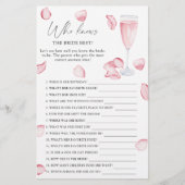 Papier Rose Prosecco - Qui connaît la mariée meilleur jeu (Devant)