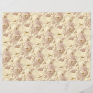 Papier Rose romantique jaune pâle