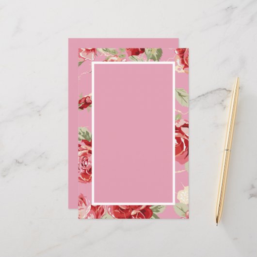 Papier Rose rouge cerise (Devant/Arrière en situation)