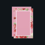 Papier Rose rouge cerise<br><div class="desc">Cerisier motif rose rouge  imprimé papier stationnaire.</div>