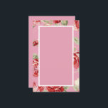 Papier Rose rouge cerise<br><div class="desc">Cerisier motif rose rouge  imprimé papier stationnaire.</div>