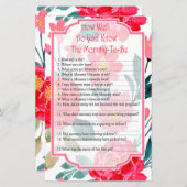 Papier Rose rouge Comment bien connaissez-vous le jeu bab (Devant / Derrière)