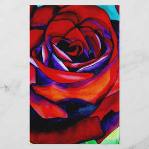 Papier Rose rouge macro art original