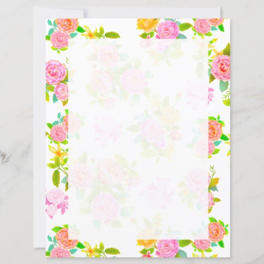 Papier Rose Shabby blanc Vintage (Devant)