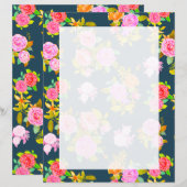 Papier Rose Shabby Vintage Navy Blank (Devant / Derrière)