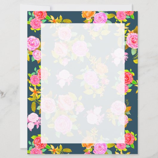 Papier Rose Shabby Vintage Navy Blank (Devant)