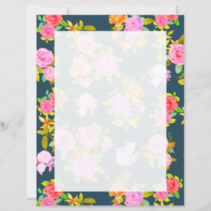 Papier Rose Shabby Vintage Navy Blank