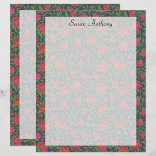 Papier Rose victorien gothique parfait rouge et Fu