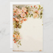 Papier rose vintage de papeterie de peinture de (Devant / Derrière)