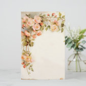 Papier rose vintage de papeterie de peinture de (Debout devant)