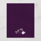 Papier Rose Violet Budget Mariage Réception invitation (Dos)