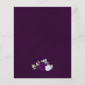 Papier Rose Violet Budget Mariage Réception invitation (Dos)