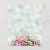 Papier Rosebustes roses sur Faire-part de mariage BUDGET  (Dos)