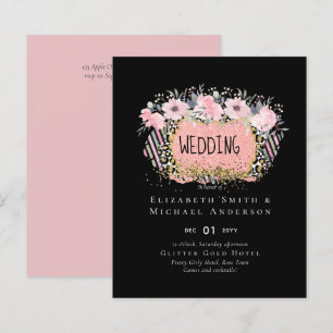 Papier Rosegold MARIAGE Girly rose Parties scintillant fl