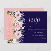 Papier Rosegold MARIAGE Girly rose Parties scintillant fl (Devant / Derrière)
