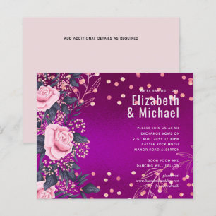 Papier Rosegold MARIAGE métallique Parties scintillant