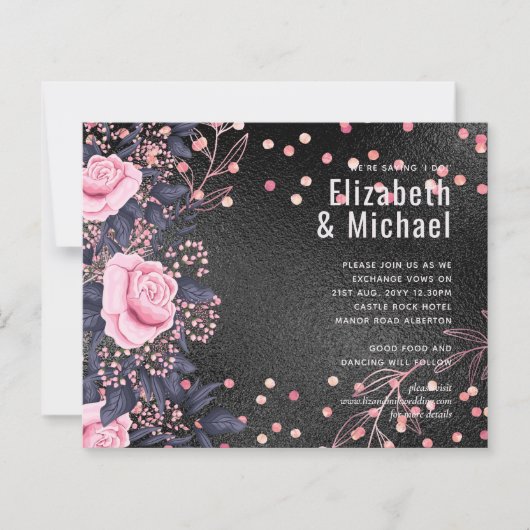 Papier Rosegold MARIAGE métallique Parties scintillant (Devant)