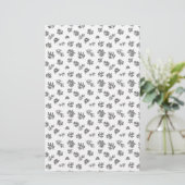 Papier 🌿 Roses à main noirs + blancs (Debout devant)