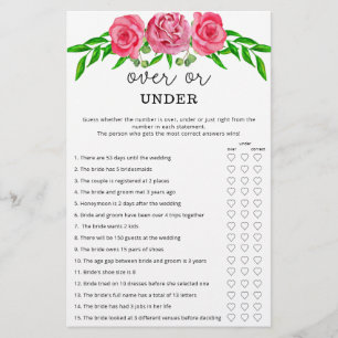 Papier Roses au-dessus ou sous la douche de nage