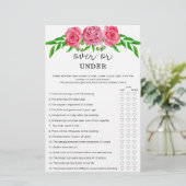 Papier Roses au-dessus ou sous la douche de nage (Debout devant)