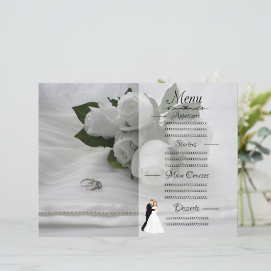 Papier Roses blanches (Debout devant)