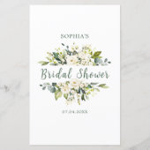 Papier Roses blanches Mariée verte Ce qui est dans votre  (Dos)