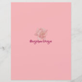 Papier Roses blanches roses dentelles Bordure Stationery  (Dos)
