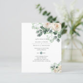 Papier Roses blanches Sage Eucalyptus Citron MARIAGE jaun (Debout devant)