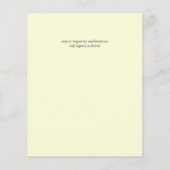 Papier Roses blanches Sage Eucalyptus Citron MARIAGE jaun (Dos)