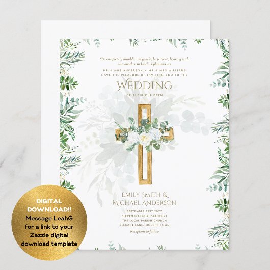 Papier Roses blanches Verdure Bible Mariage chrétienne Ve