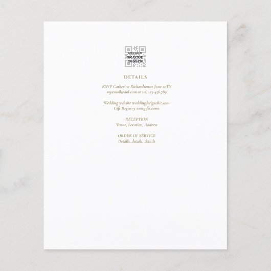 Papier Roses blanches Verdure Bible Mariage chrétienne Ve (Dos)