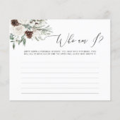 Papier roses blancs à feuillage persistant Qui suis-je je (Devant)