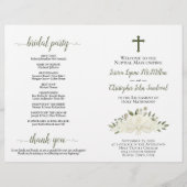 Papier Roses Boho Blanc do-it-yourself Pold Catholic Wedd (Devant)