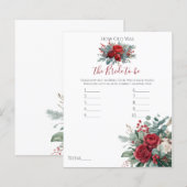 Papier Roses Bourgogne & Blush Quel âge avait la mariée (Devant / Derrière)